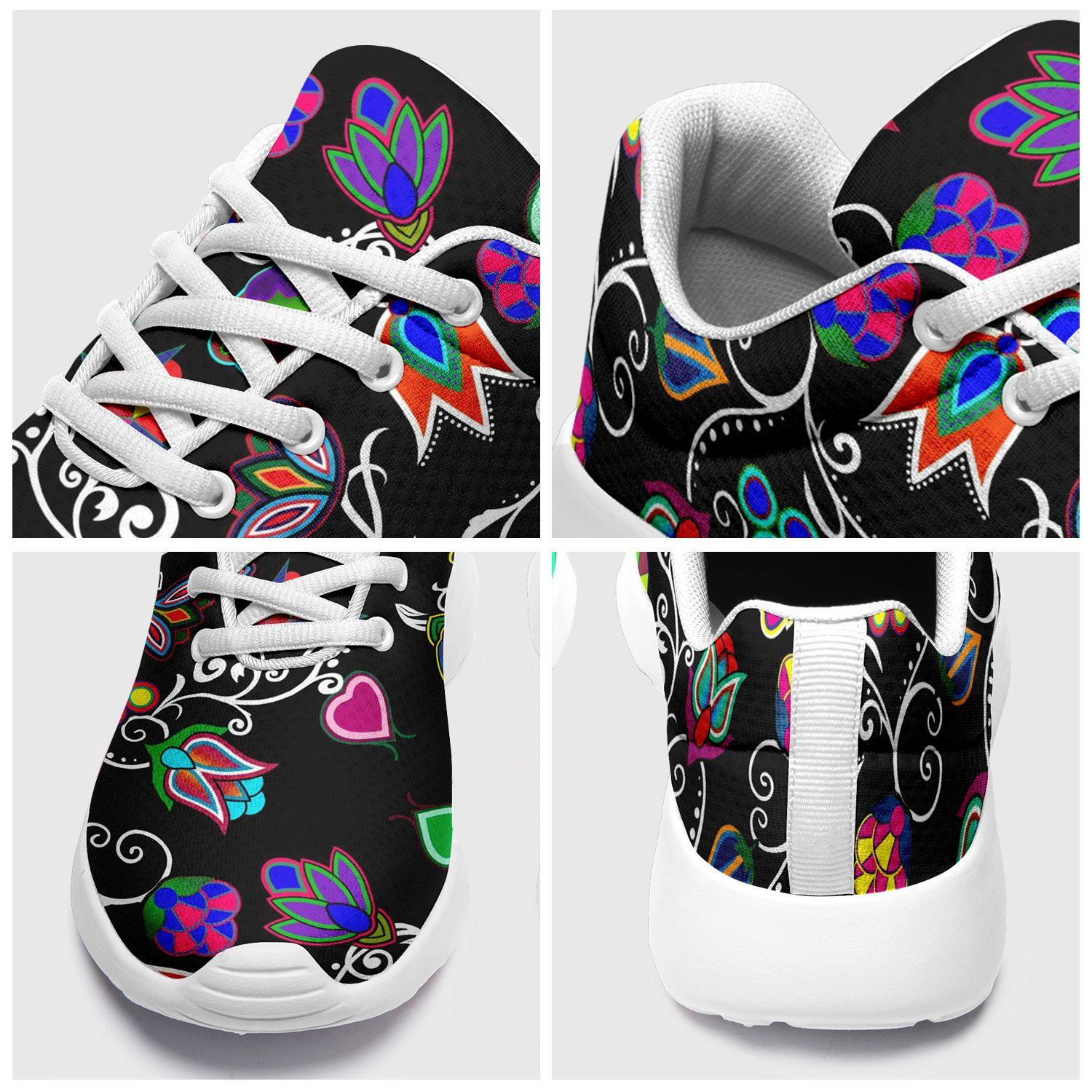 Indigenous Paisley Black Ikkaayi Sport Sneakers 49 Dzine