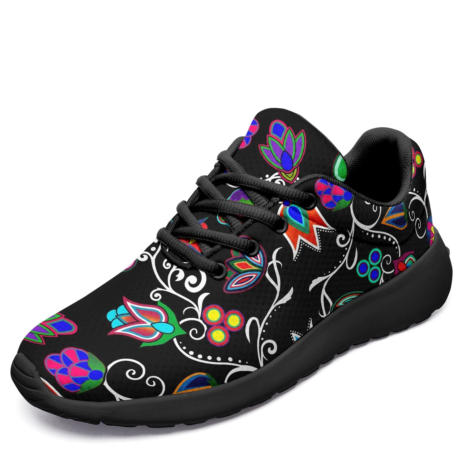 Indigenous Paisley Black Ikkaayi Sport Sneakers 49 Dzine US Women 4.5 / US Youth 3.5 / EUR 35 Black Sole