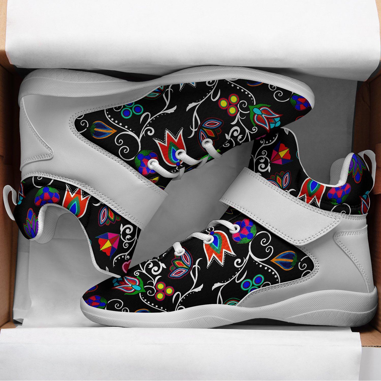 Indigenous Paisley Black Ipottaa Basketball / Sport High Top Shoes 49 Dzine