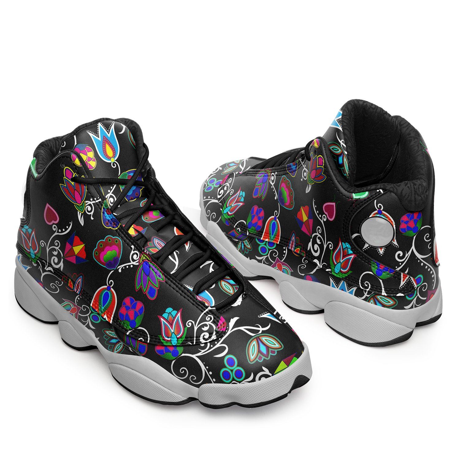 Indigenous Paisley - Black Isstsokini Athletic Shoes Herman