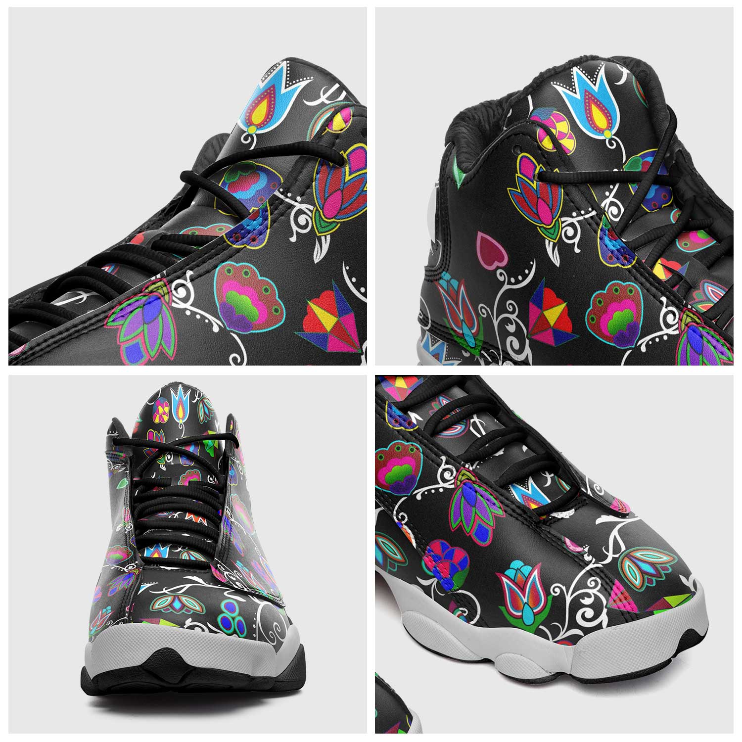 Indigenous Paisley - Black Isstsokini Athletic Shoes Herman