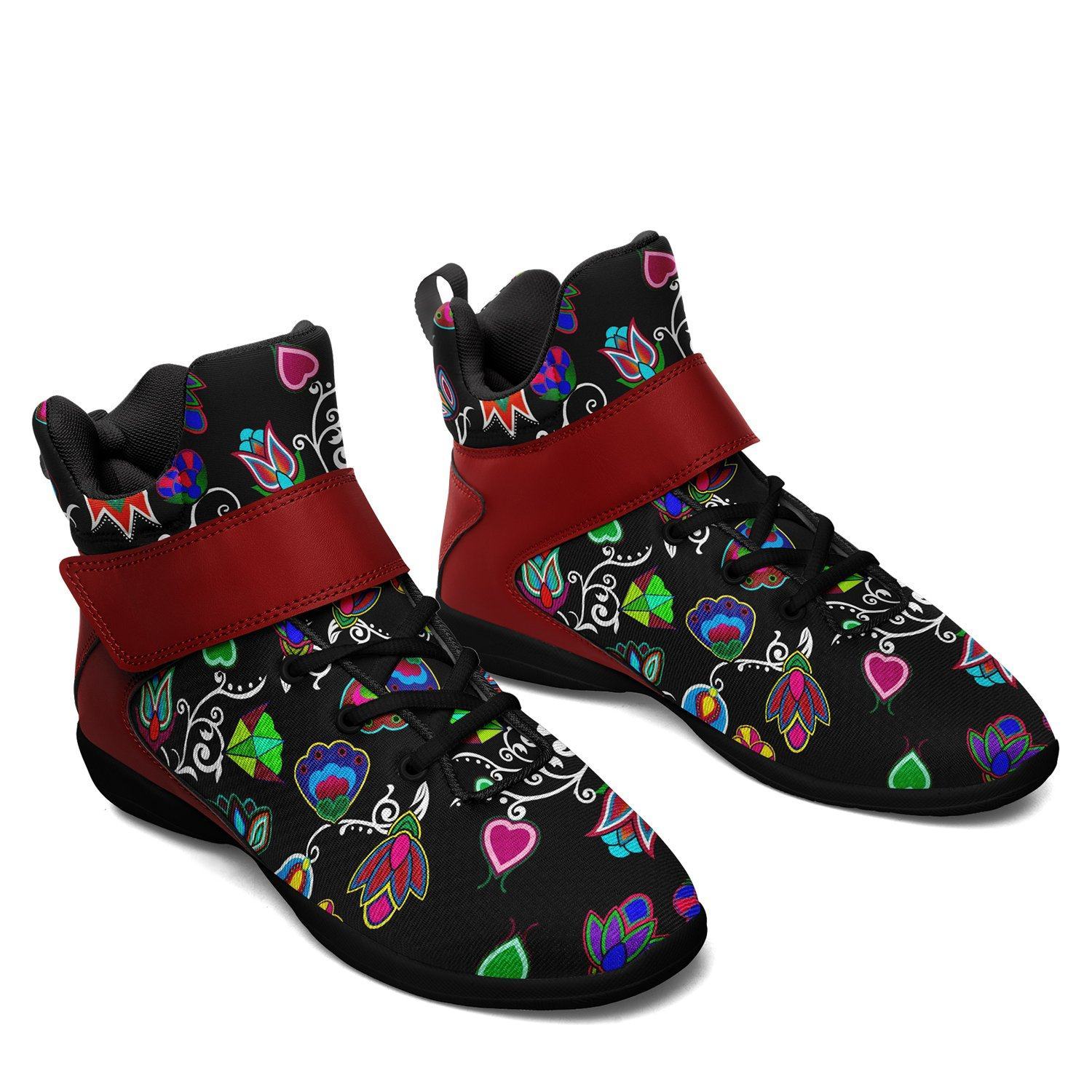 Indigenous Paisley Black Kid's Ipottaa Basketball / Sport High Top Shoes 49 Dzine