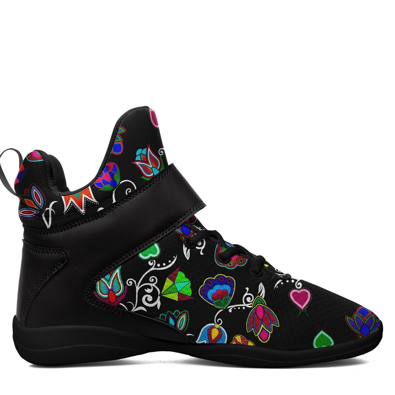 Indigenous Paisley Black Kid's Ipottaa Basketball / Sport High Top Shoes 49 Dzine