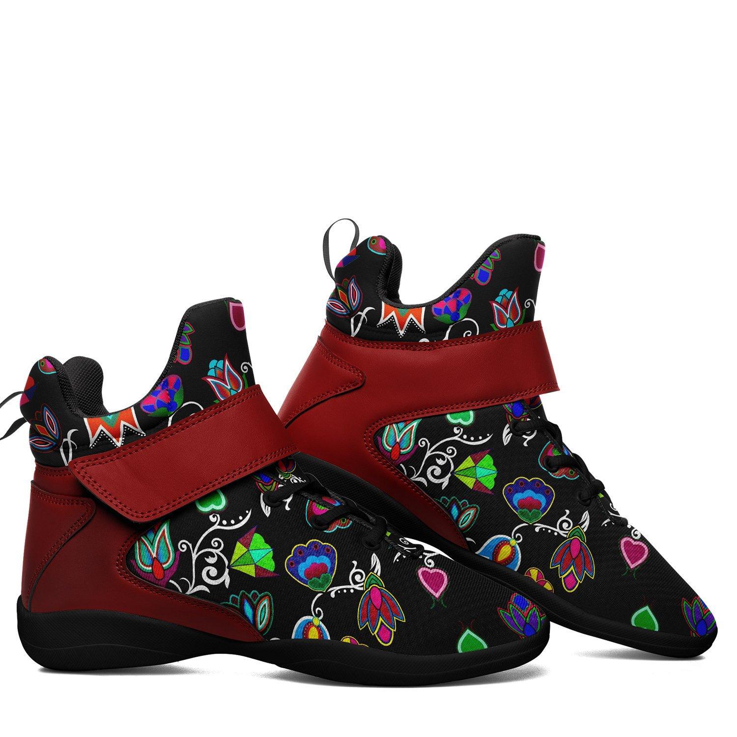 Indigenous Paisley Black Kid's Ipottaa Basketball / Sport High Top Shoes 49 Dzine
