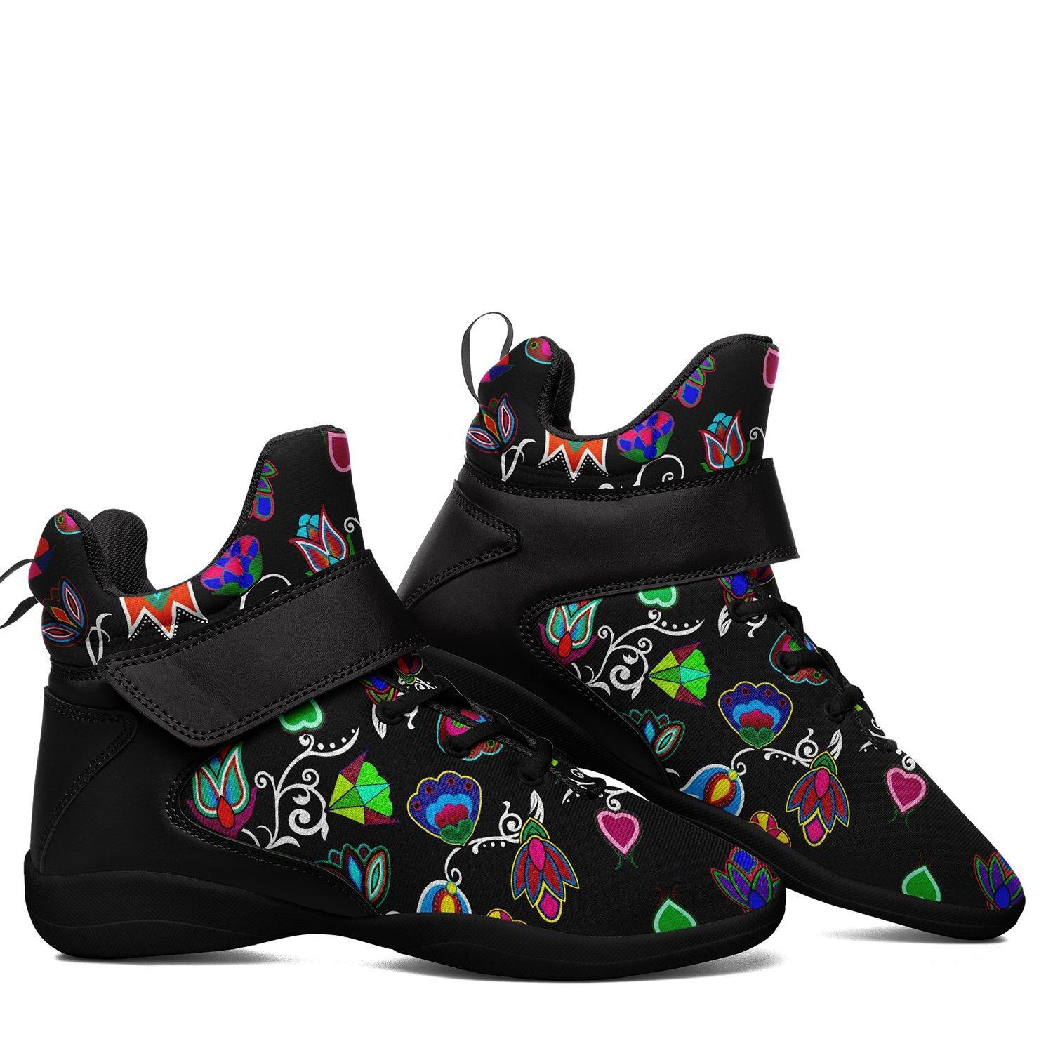 Indigenous Paisley Black Kid's Ipottaa Basketball / Sport High Top Shoes 49 Dzine