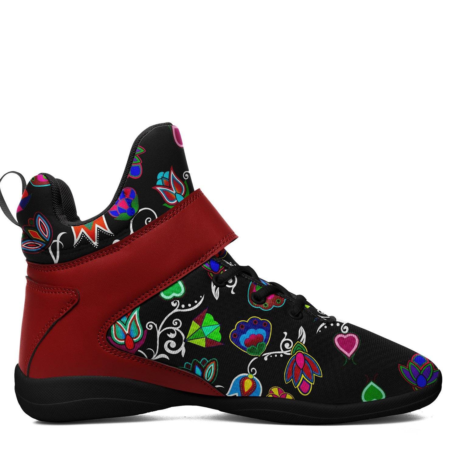 Indigenous Paisley Black Kid's Ipottaa Basketball / Sport High Top Shoes 49 Dzine