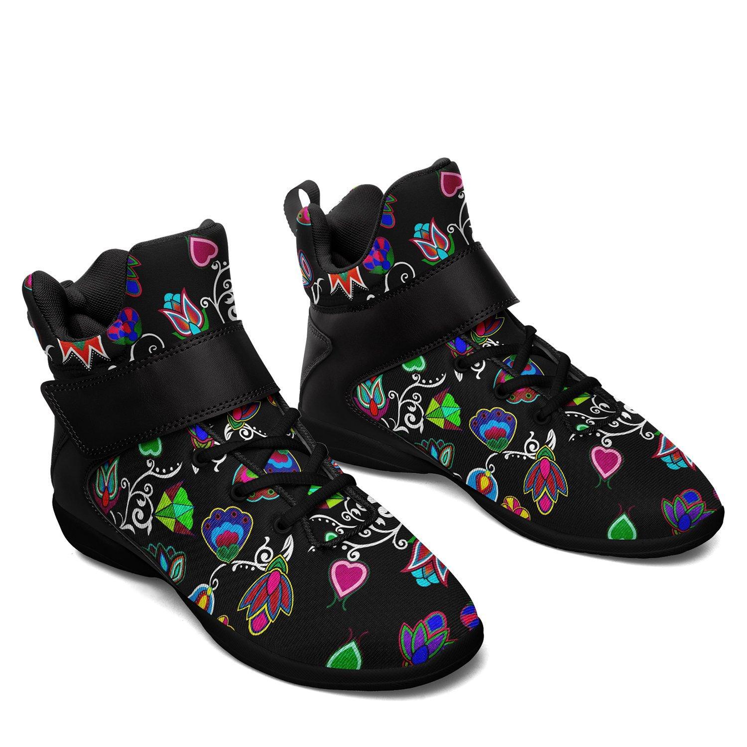 Indigenous Paisley Black Kid's Ipottaa Basketball / Sport High Top Shoes 49 Dzine