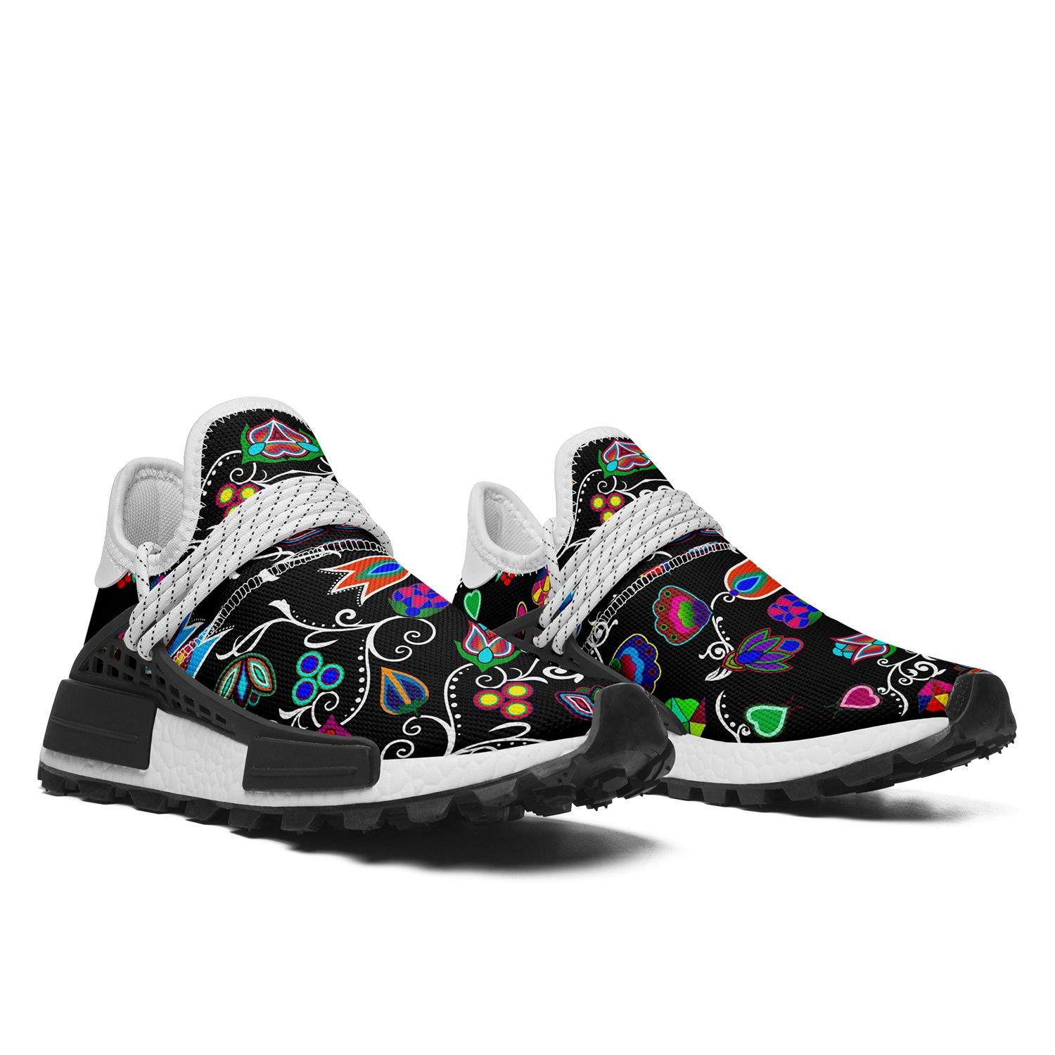 Indigenous Paisley Black Okaki Sneakers Shoes 49 Dzine