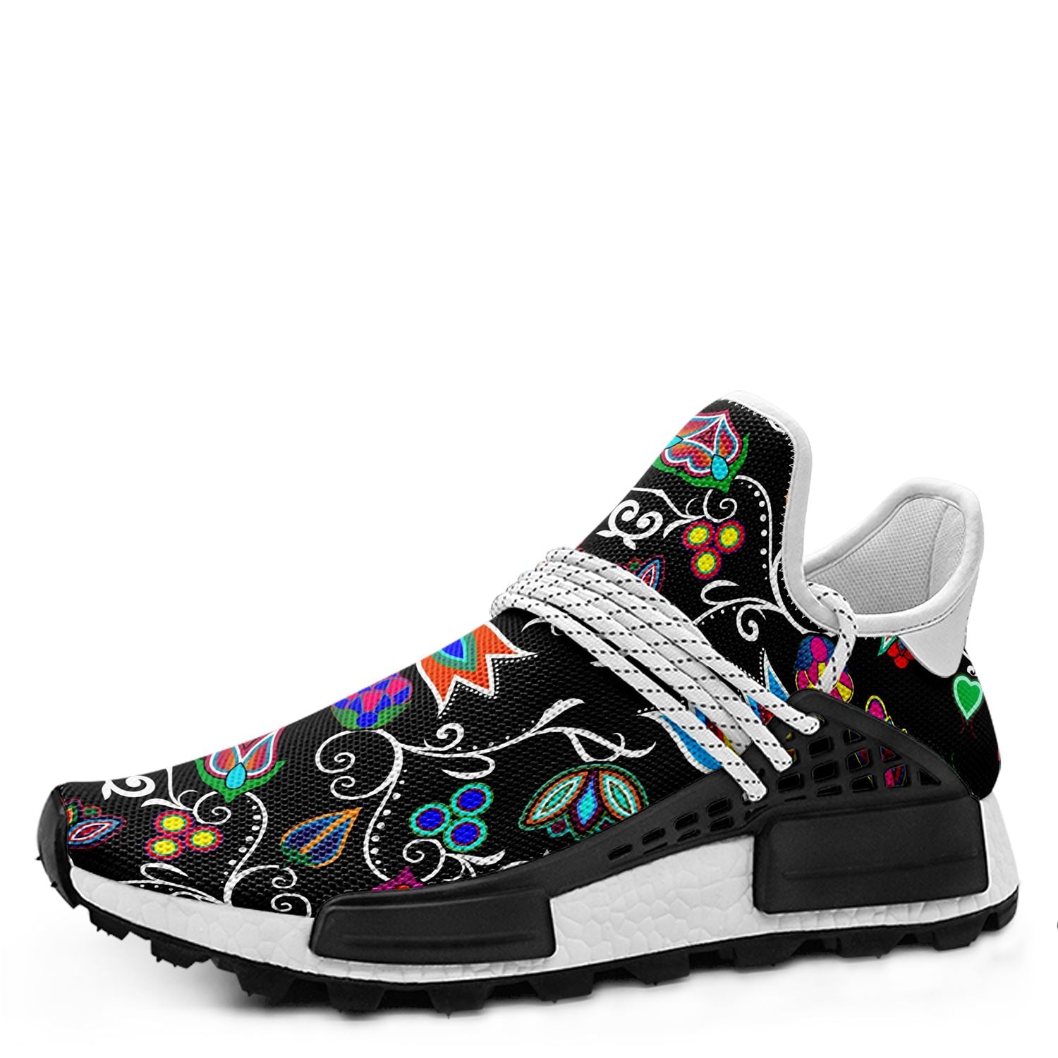 Indigenous Paisley Black Okaki Sneakers Shoes 49 Dzine