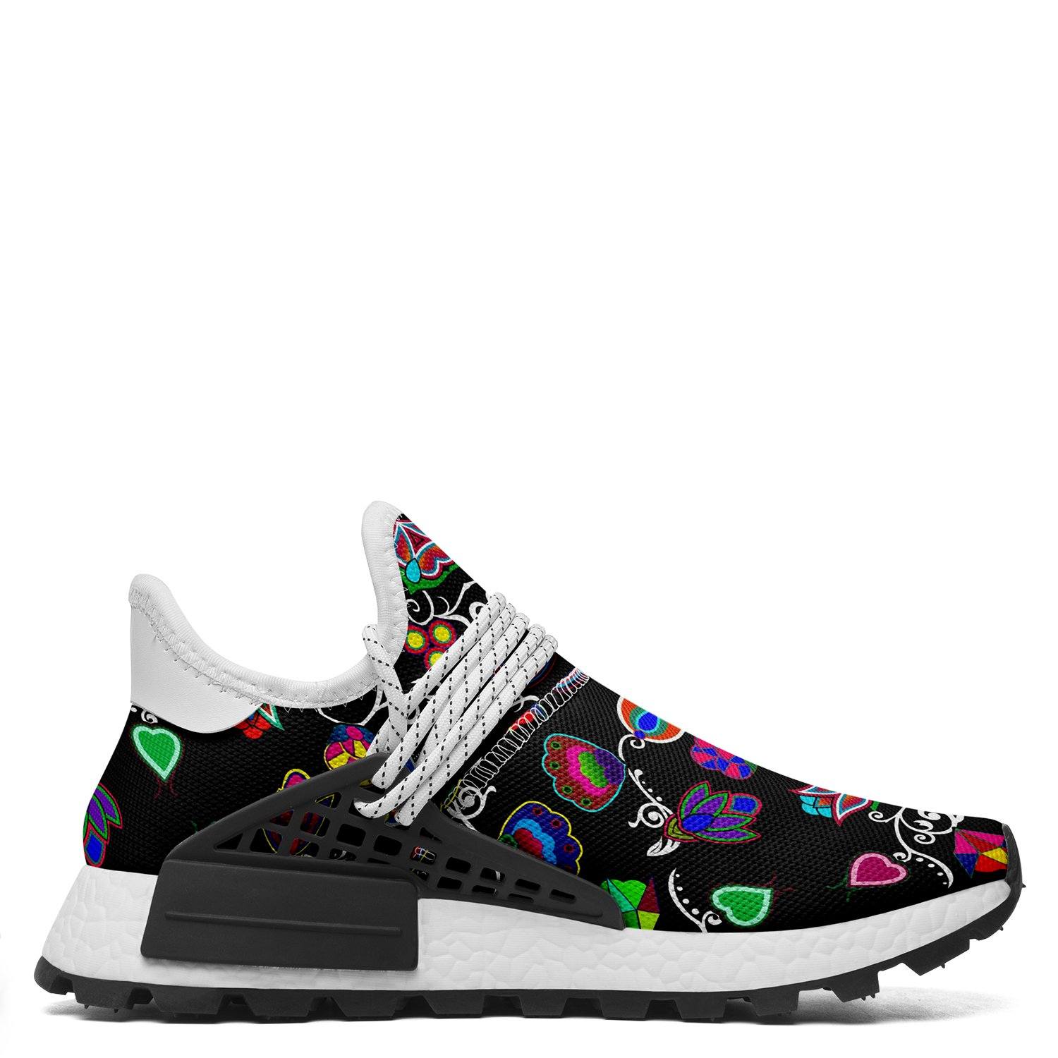 Indigenous Paisley Black Okaki Sneakers Shoes 49 Dzine