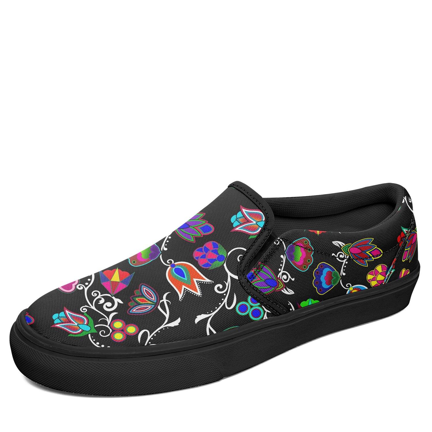 Indigenous Paisley Black Otoyimm Canvas Slip On Shoes 49 Dzine