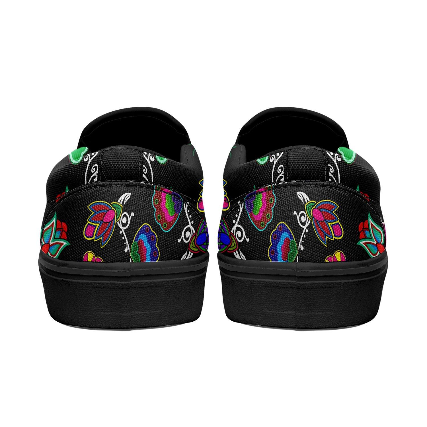 Indigenous Paisley Black Otoyimm Canvas Slip On Shoes 49 Dzine