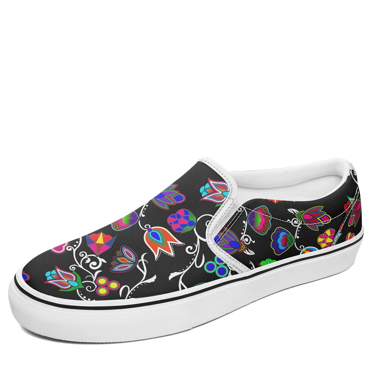 Indigenous Paisley Black Otoyimm Canvas Slip On Shoes 49 Dzine