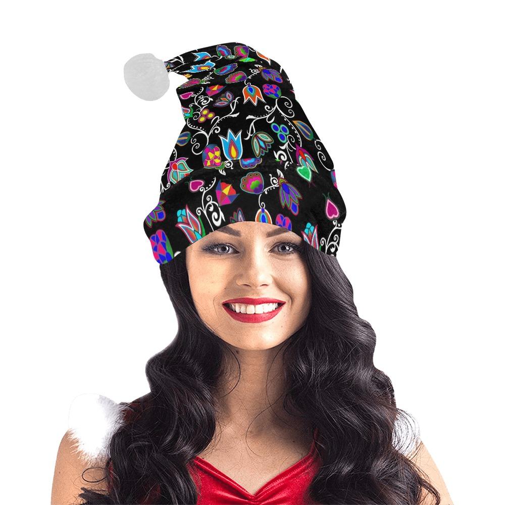 Indigenous Paisley Black Santa Hat Santa Hat e-joyer