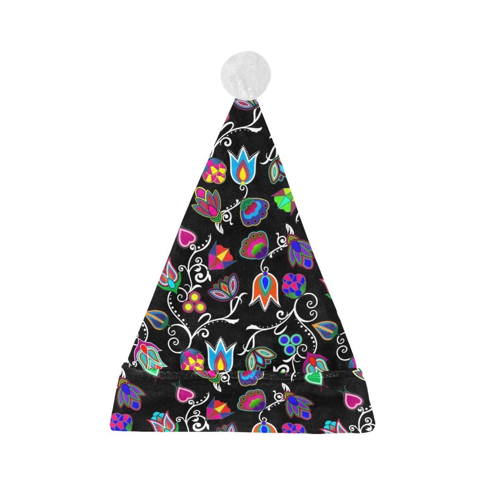 Indigenous Paisley Black Santa Hat Santa Hat e-joyer