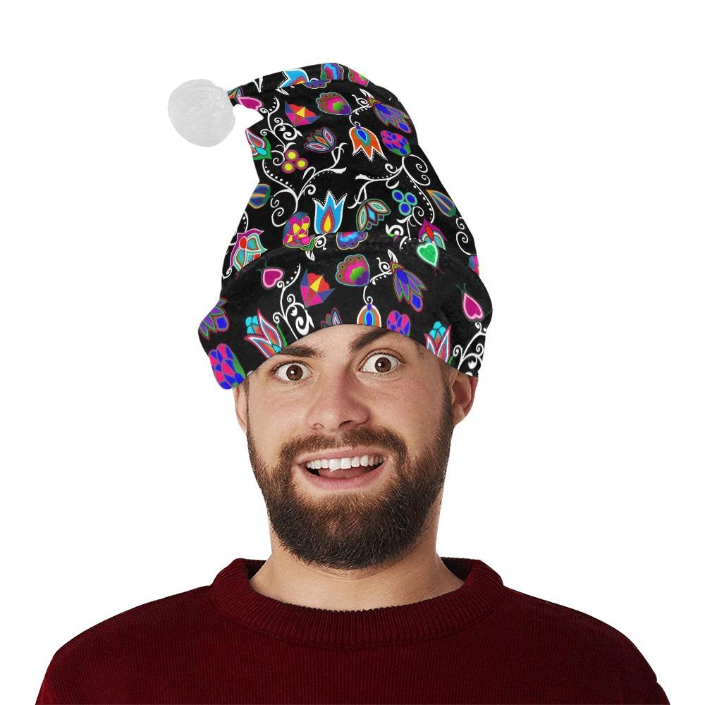 Indigenous Paisley Black Santa Hat Santa Hat e-joyer