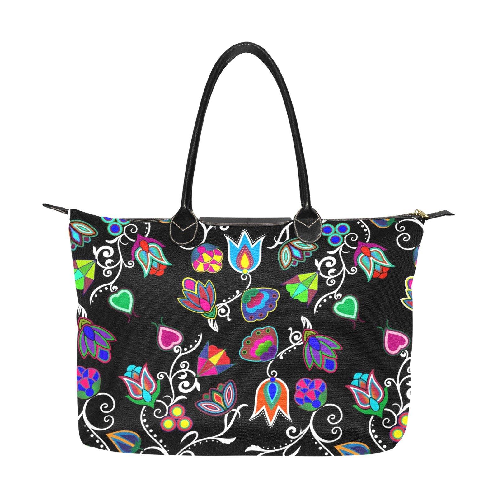 Indigenous Paisley Black Single-Shoulder Lady Handbag (Model 1714) bag e-joyer