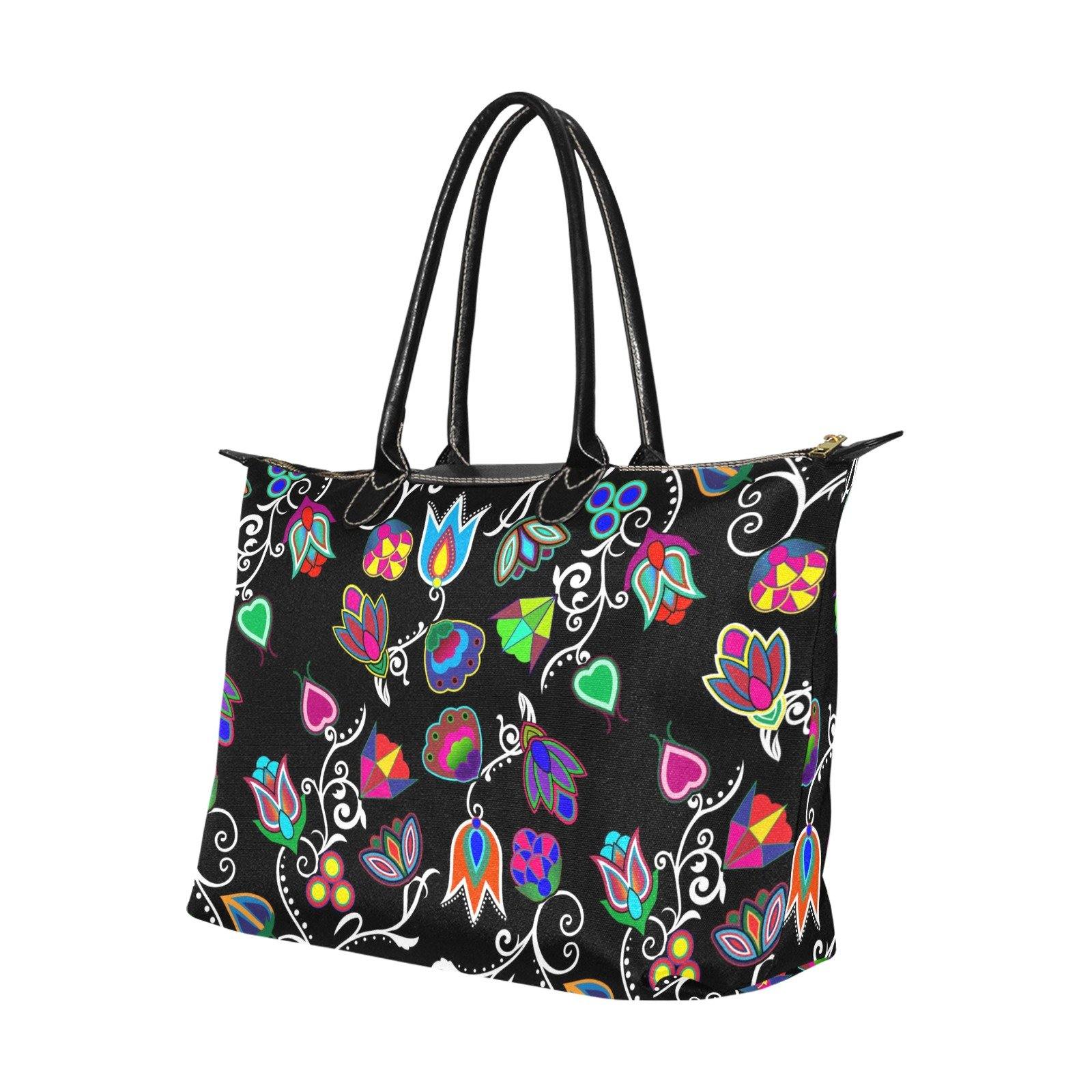Indigenous Paisley Black Single-Shoulder Lady Handbag (Model 1714) bag e-joyer