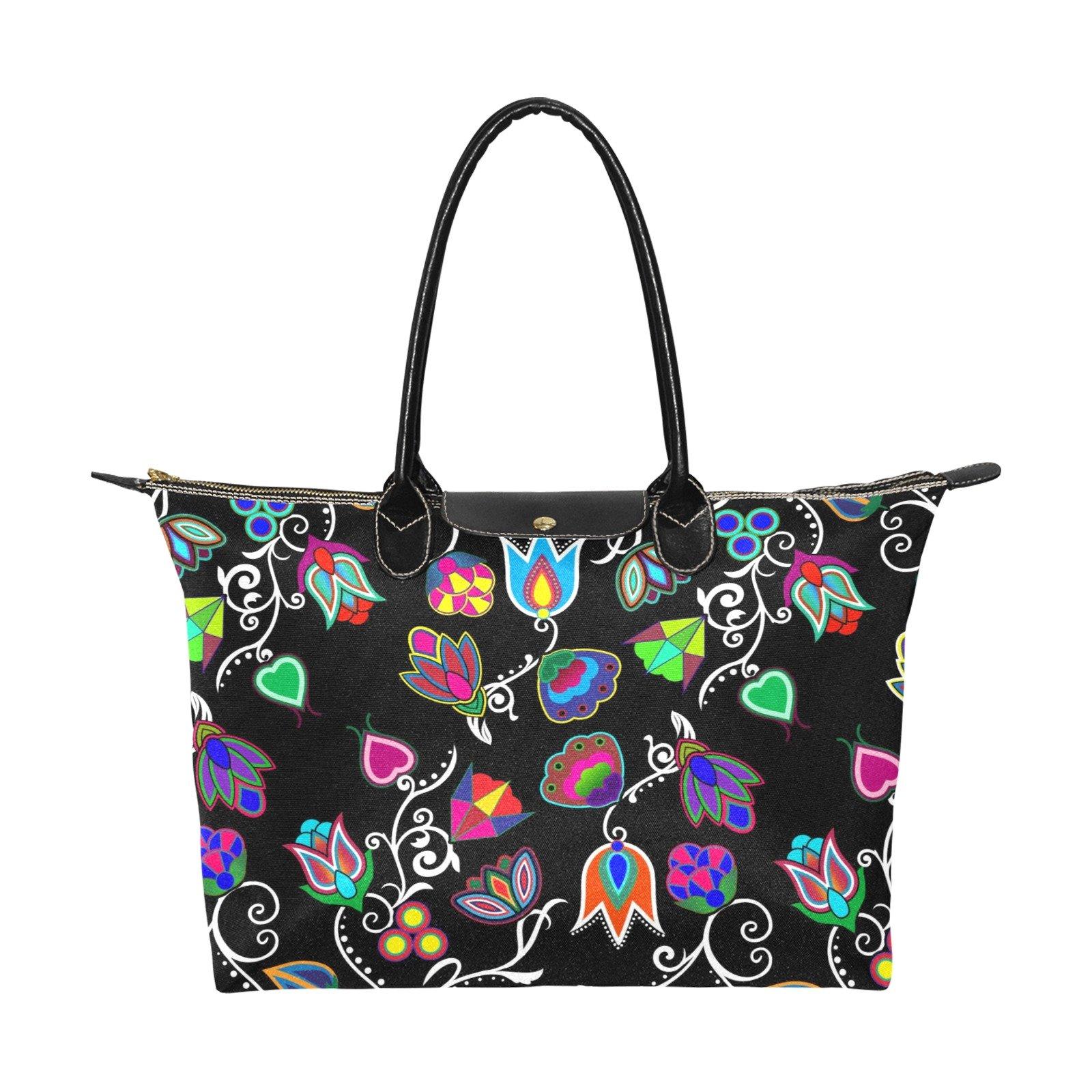 Indigenous Paisley Black Single-Shoulder Lady Handbag (Model 1714) bag e-joyer