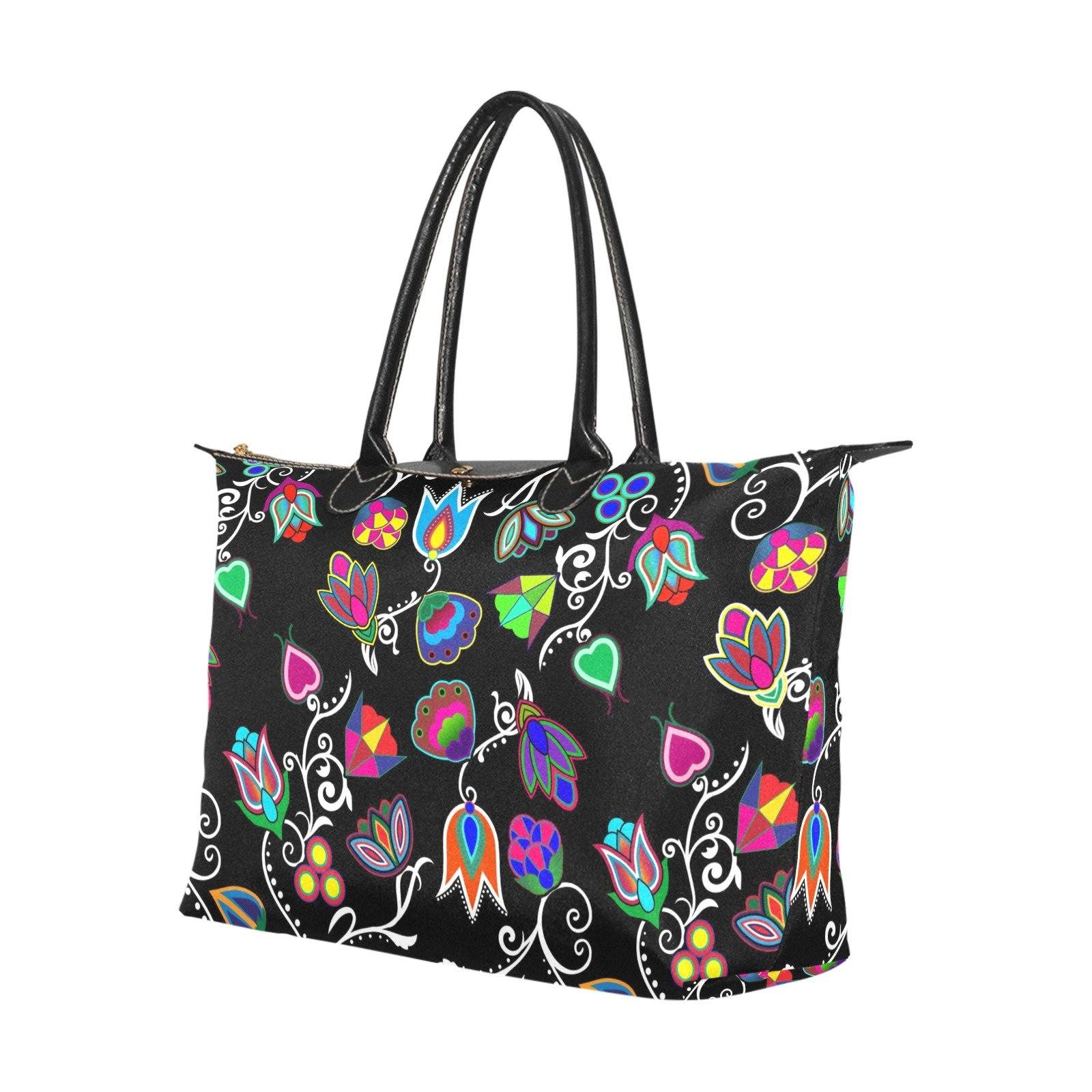 Indigenous Paisley Black Single-Shoulder Lady Handbag (Model 1714) bag e-joyer