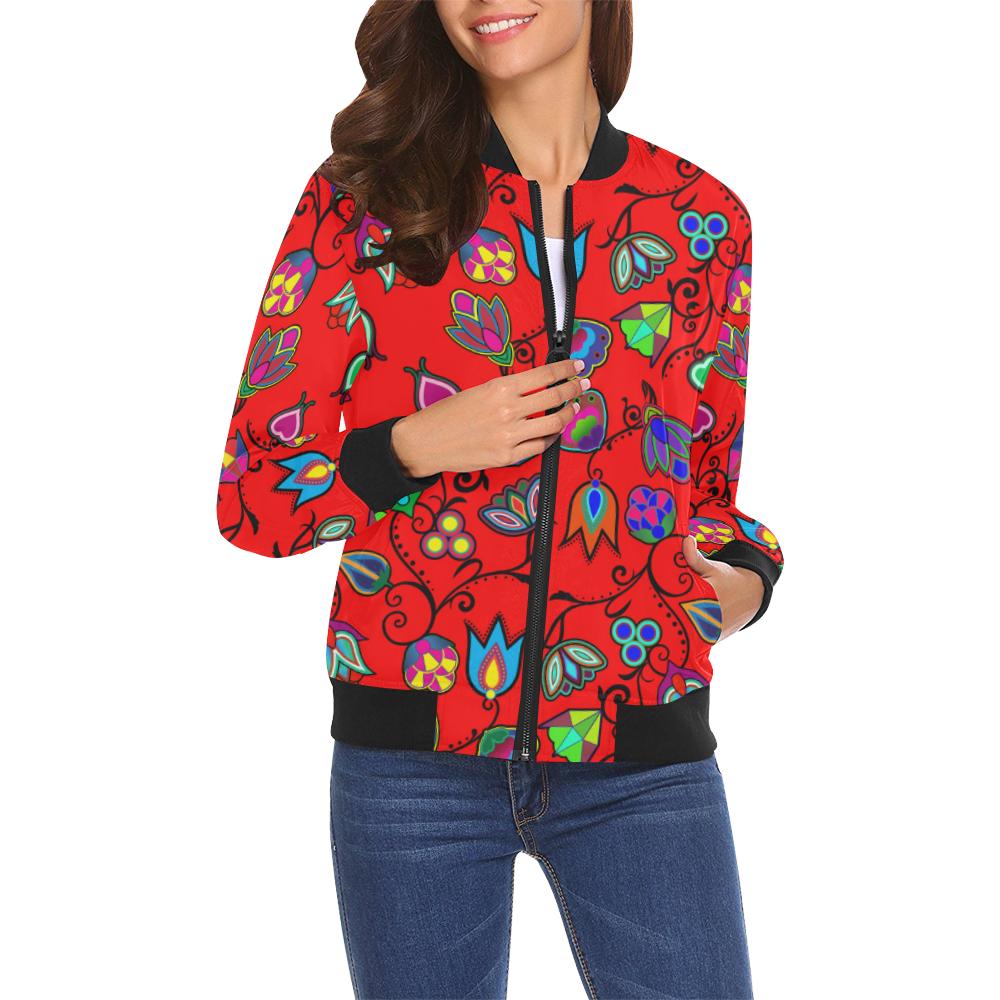 Indigenous Paisley - Dahlia All Over Print Bomber Jacket for Women (Model H19) All Over Print Bomber Jacket for Women (H19) e-joyer