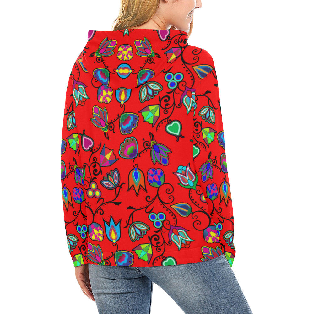 Indigenous Paisley - Dahlia All Over Print Hoodie for Women (USA Size) (Model H13) Hoodie e-joyer
