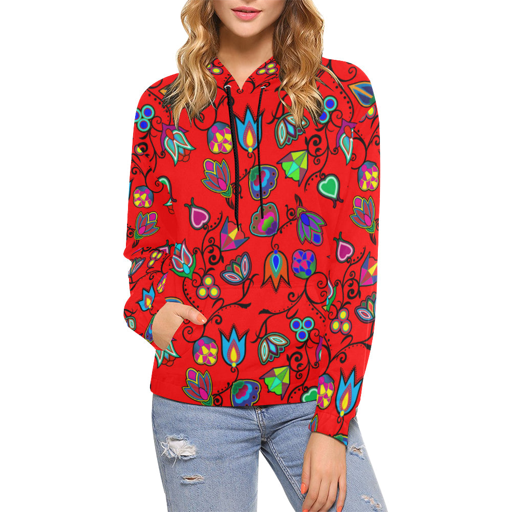 Indigenous Paisley - Dahlia All Over Print Hoodie for Women (USA Size) (Model H13) Hoodie e-joyer