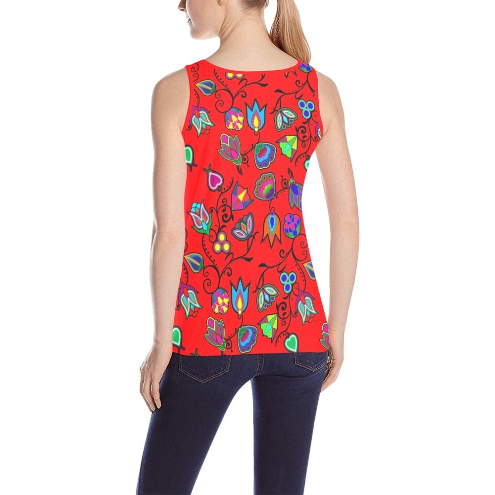Indigenous Paisley Dahlia All Over Print Tank Top for Women (Model T43) All Over Print Tank Top for Women (T43) e-joyer