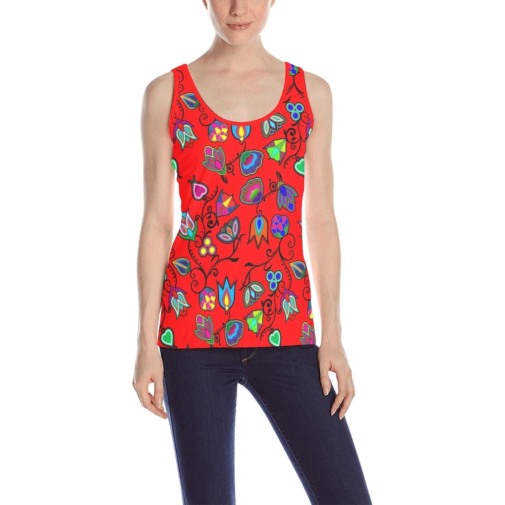 Indigenous Paisley Dahlia All Over Print Tank Top for Women (Model T43) All Over Print Tank Top for Women (T43) e-joyer