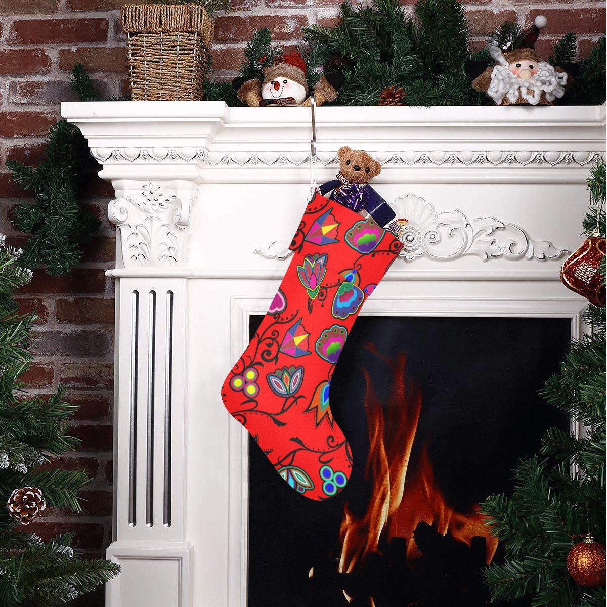 Indigenous Paisley Dahlia Christmas Stocking holiday stocking e-joyer