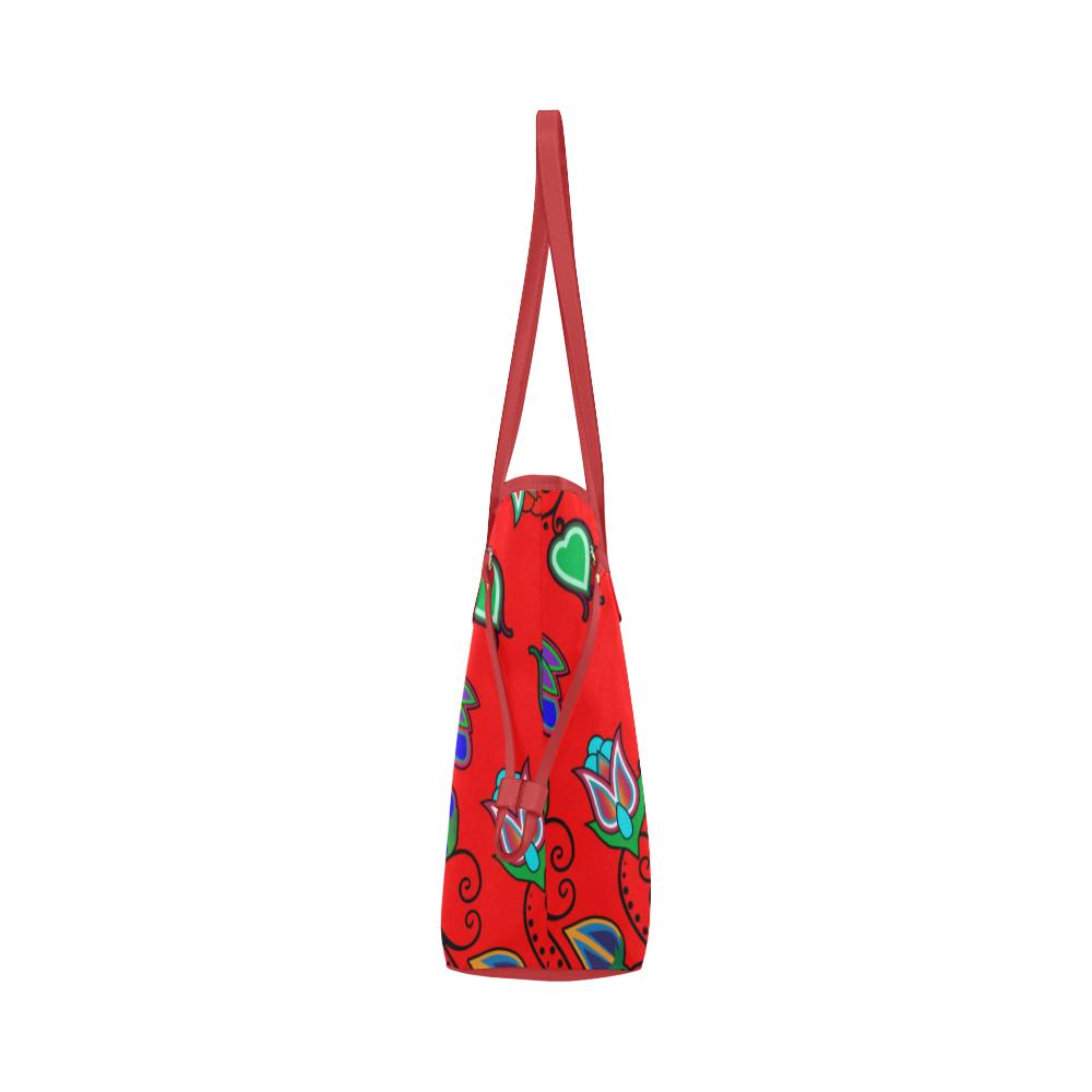 Indigenous Paisley - Dahlia Clover Canvas Tote Bag (Model 1661) Clover Canvas Tote Bag (1661) e-joyer