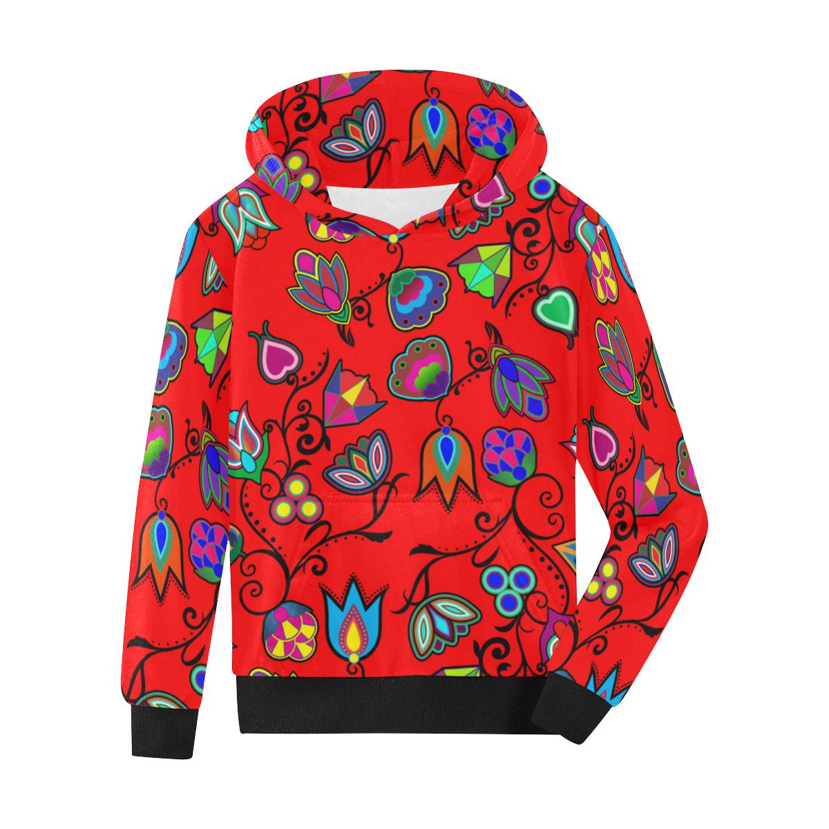 Indigenous Paisley Dahlia Kids' All Over Print Hoodie (Model H38) Kids' AOP Hoodie (H38) e-joyer
