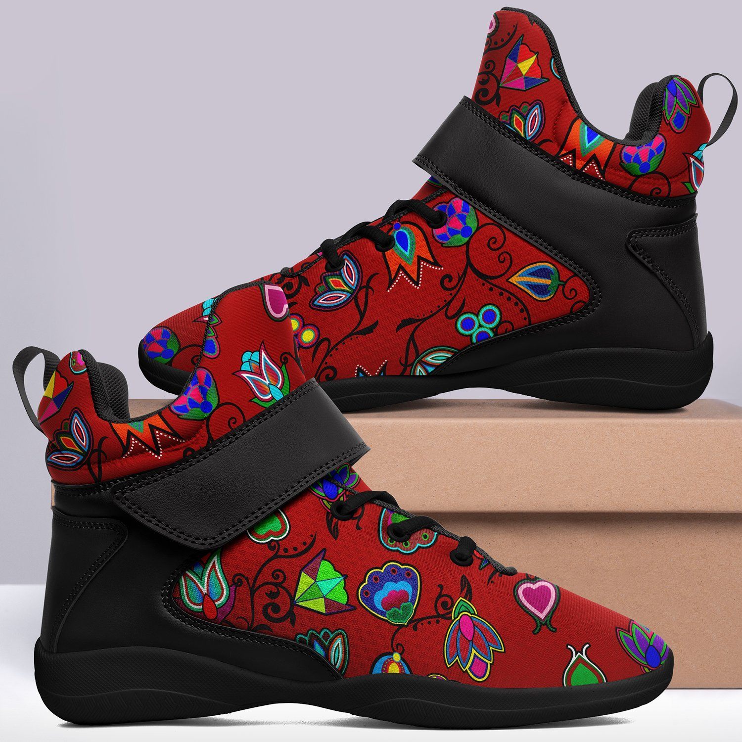 Indigenous Paisley Dahlia Kid's Ipottaa Basketball / Sport High Top Shoes 49 Dzine