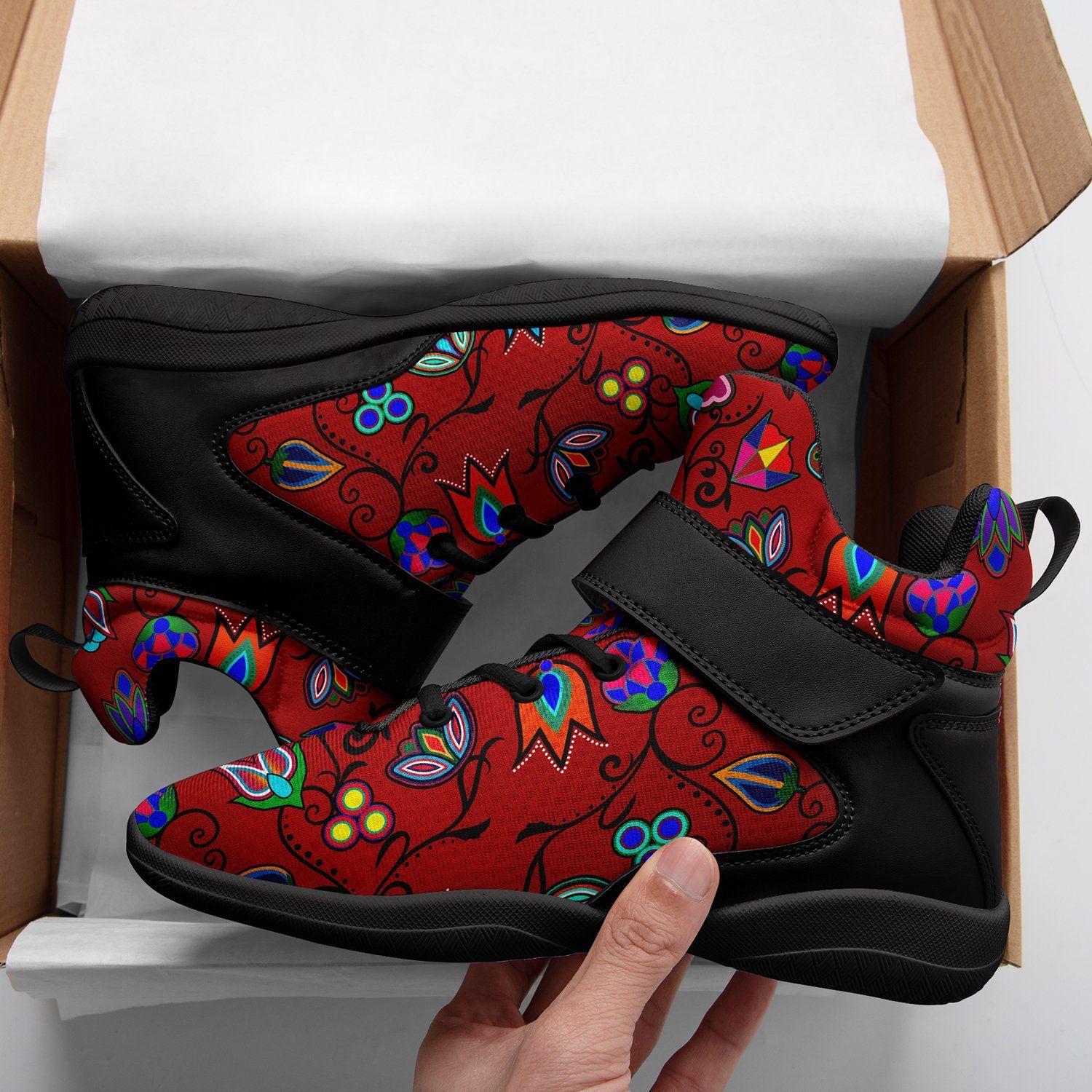 Indigenous Paisley Dahlia Kid's Ipottaa Basketball / Sport High Top Shoes 49 Dzine