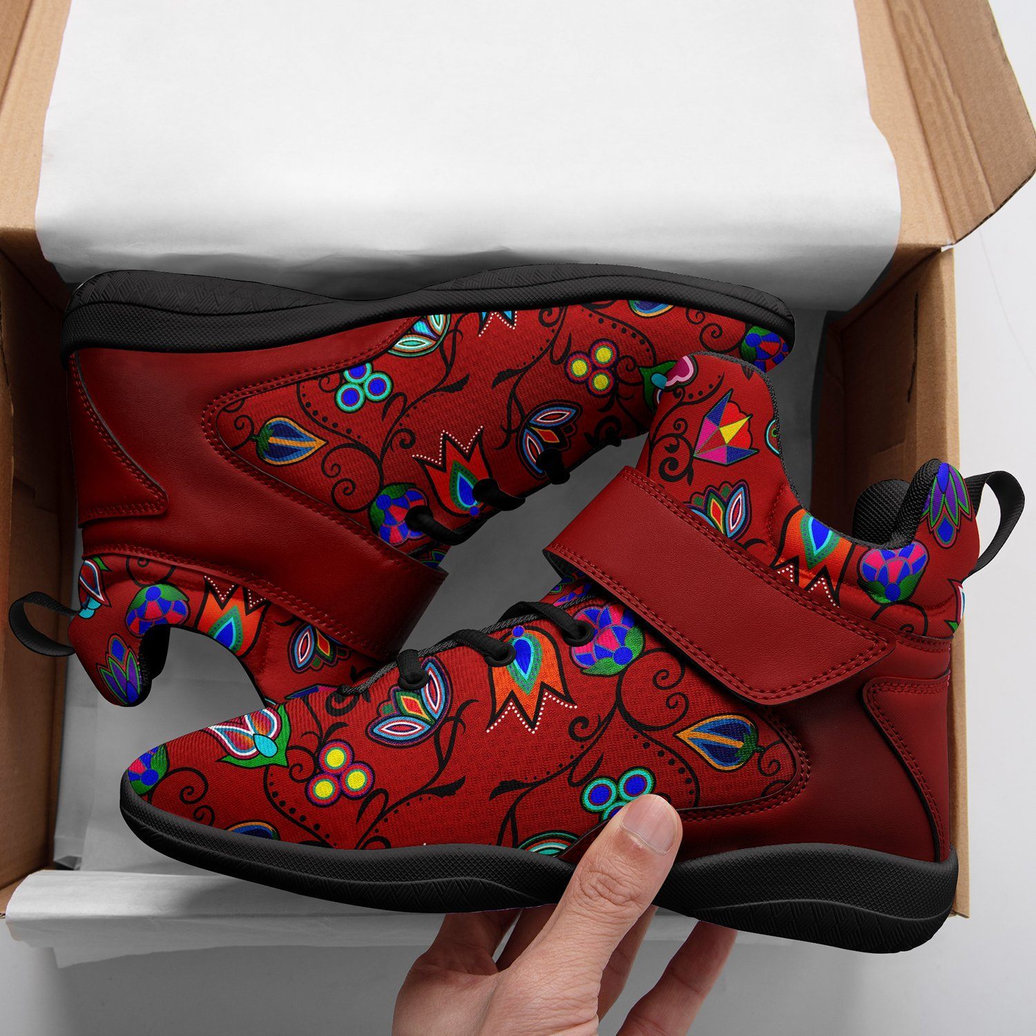 Indigenous Paisley Dahlia Kid's Ipottaa Basketball / Sport High Top Shoes 49 Dzine