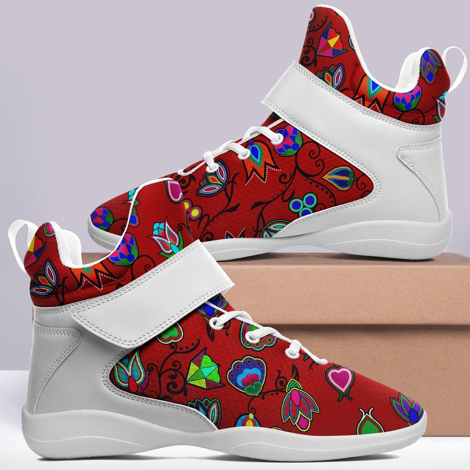 Indigenous Paisley Dahlia Kid's Ipottaa Basketball / Sport High Top Shoes 49 Dzine