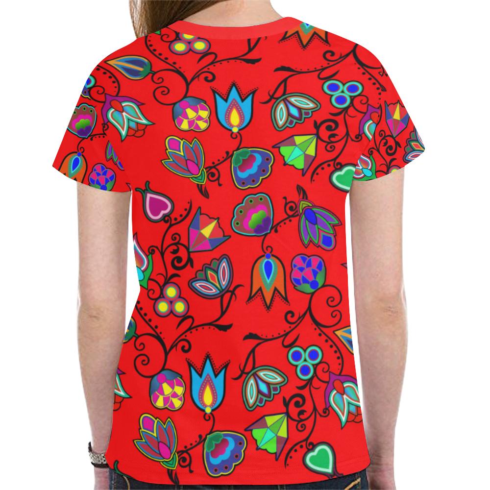 Indigenous Paisley - Dahlia New All Over Print T-shirt for Women (Model T45) New All Over Print T-shirt for Women (T45) e-joyer