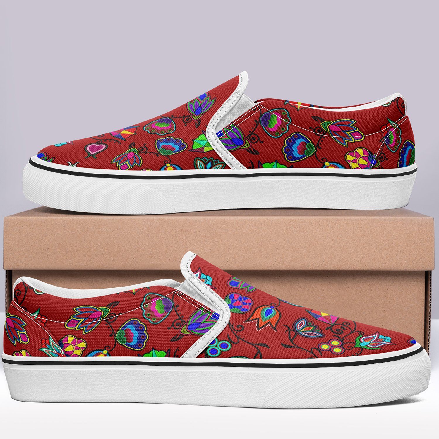 Indigenous Paisley Dahlia Otoyimm Canvas Slip On Shoes 49 Dzine