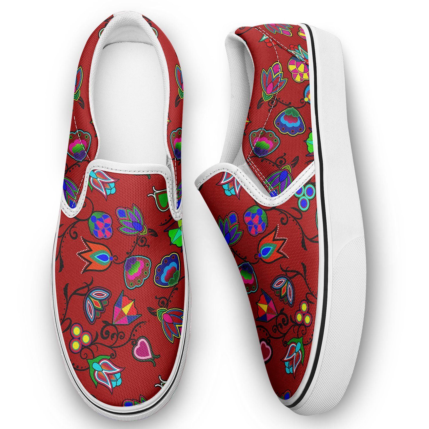 Indigenous Paisley Dahlia Otoyimm Kid's Canvas Slip On Shoes 49 Dzine