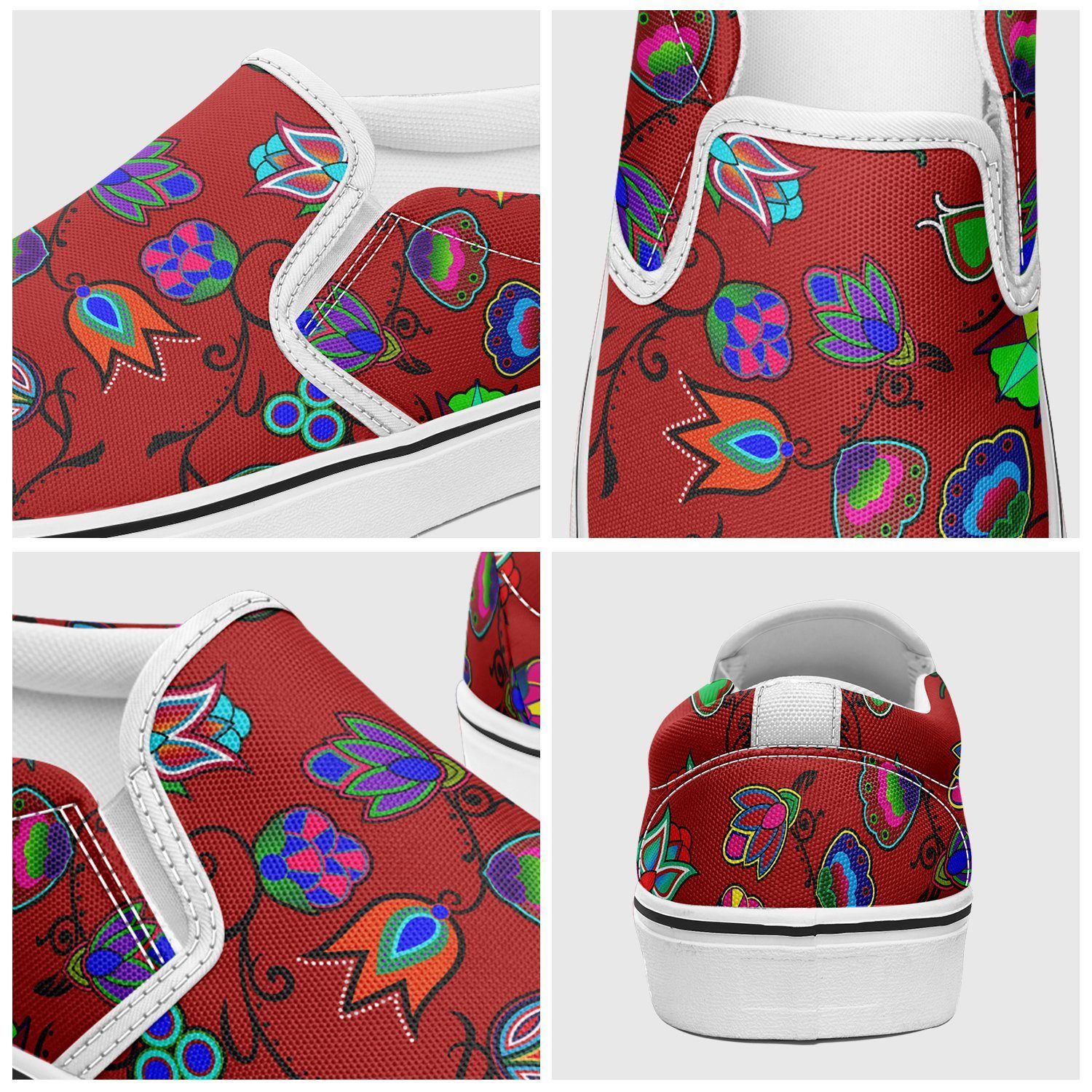 Indigenous Paisley Dahlia Otoyimm Kid's Canvas Slip On Shoes 49 Dzine