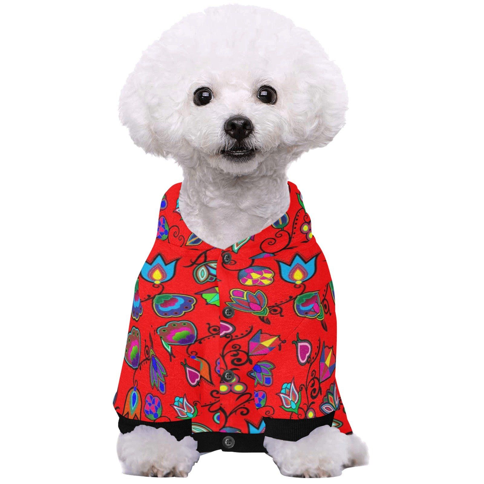 Indigenous Paisley Dahlia Pet Dog Hoodie Pet Dog Hoodie e-joyer