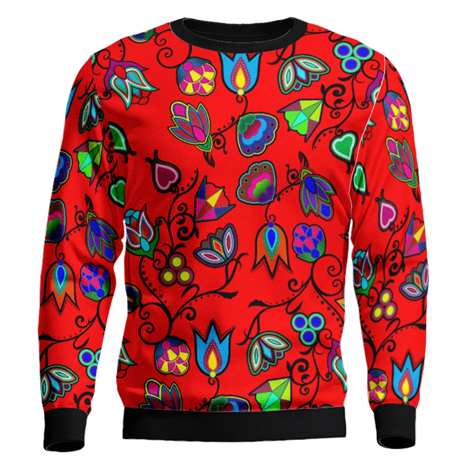 Indigenous Paisley Dahlia Unisex Crewneck Long Sleeve Top Herman