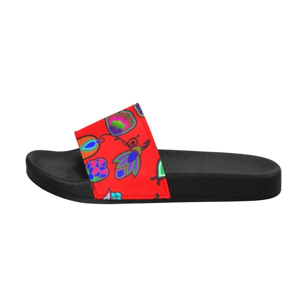 Indigenous Paisley Dahlia Women's Slide Sandals (Model 057) Women's Slide Sandals (057) e-joyer