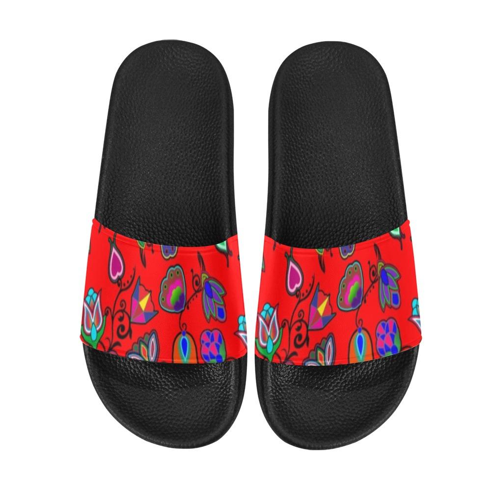 Indigenous Paisley Dahlia Women's Slide Sandals (Model 057) Women's Slide Sandals (057) e-joyer