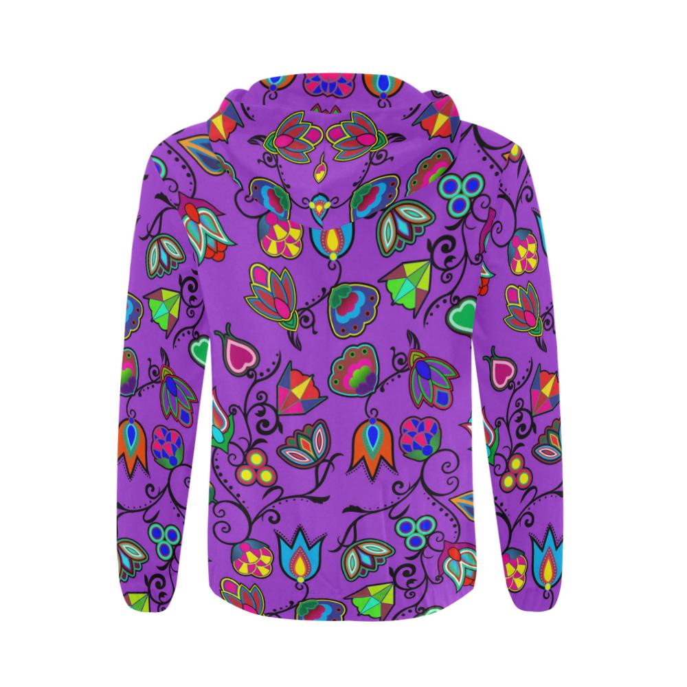 Indigenous Paisley - Dark Orchid All Over Print Full Zip Hoodie for Men (Model H14) All Over Print Full Zip Hoodie for Men (H14) e-joyer