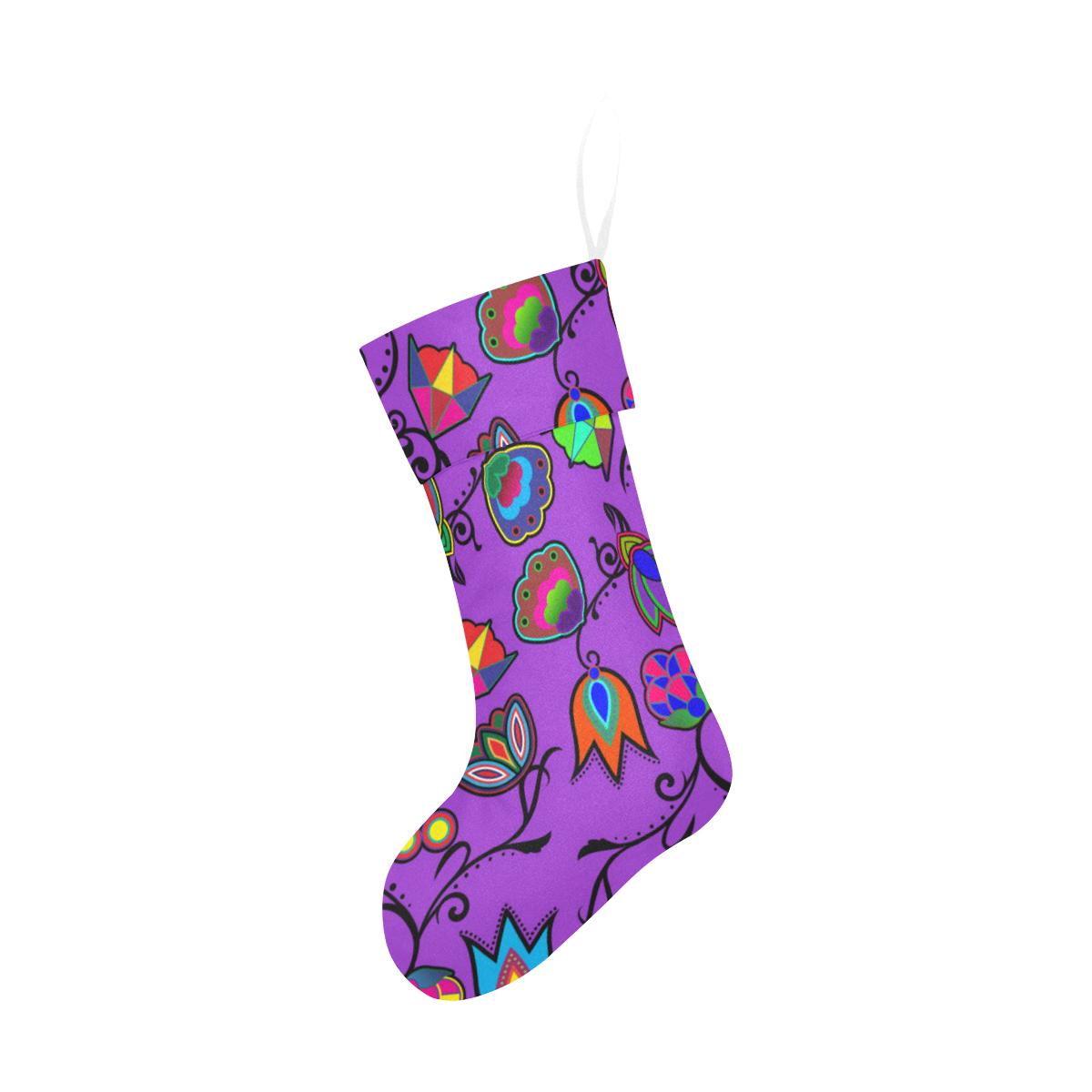 Indigenous Paisley Dark Orchid Christmas Stocking holiday stocking e-joyer