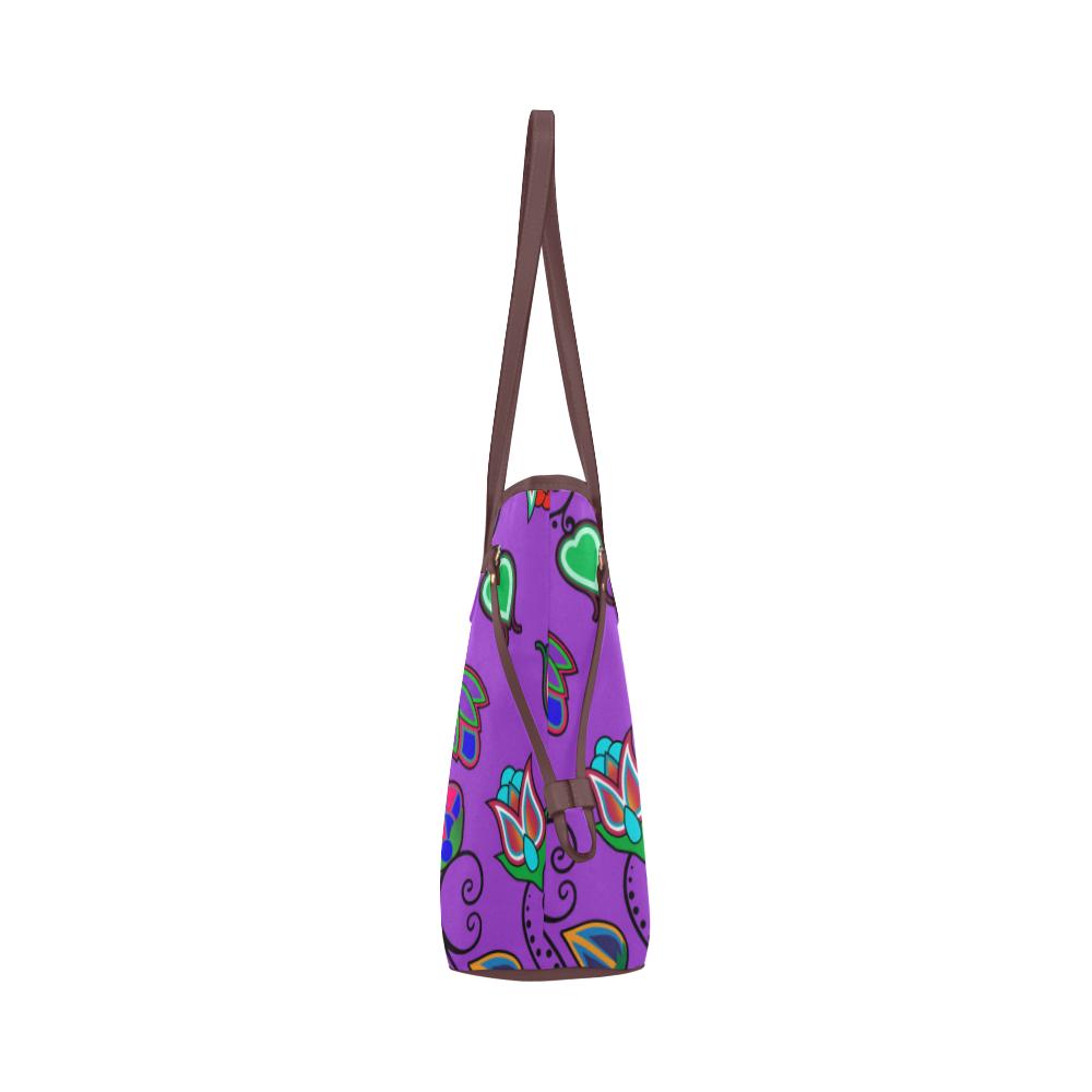 Indigenous Paisley - Dark Orchid Clover Canvas Tote Bag (Model 1661) Clover Canvas Tote Bag (1661) e-joyer