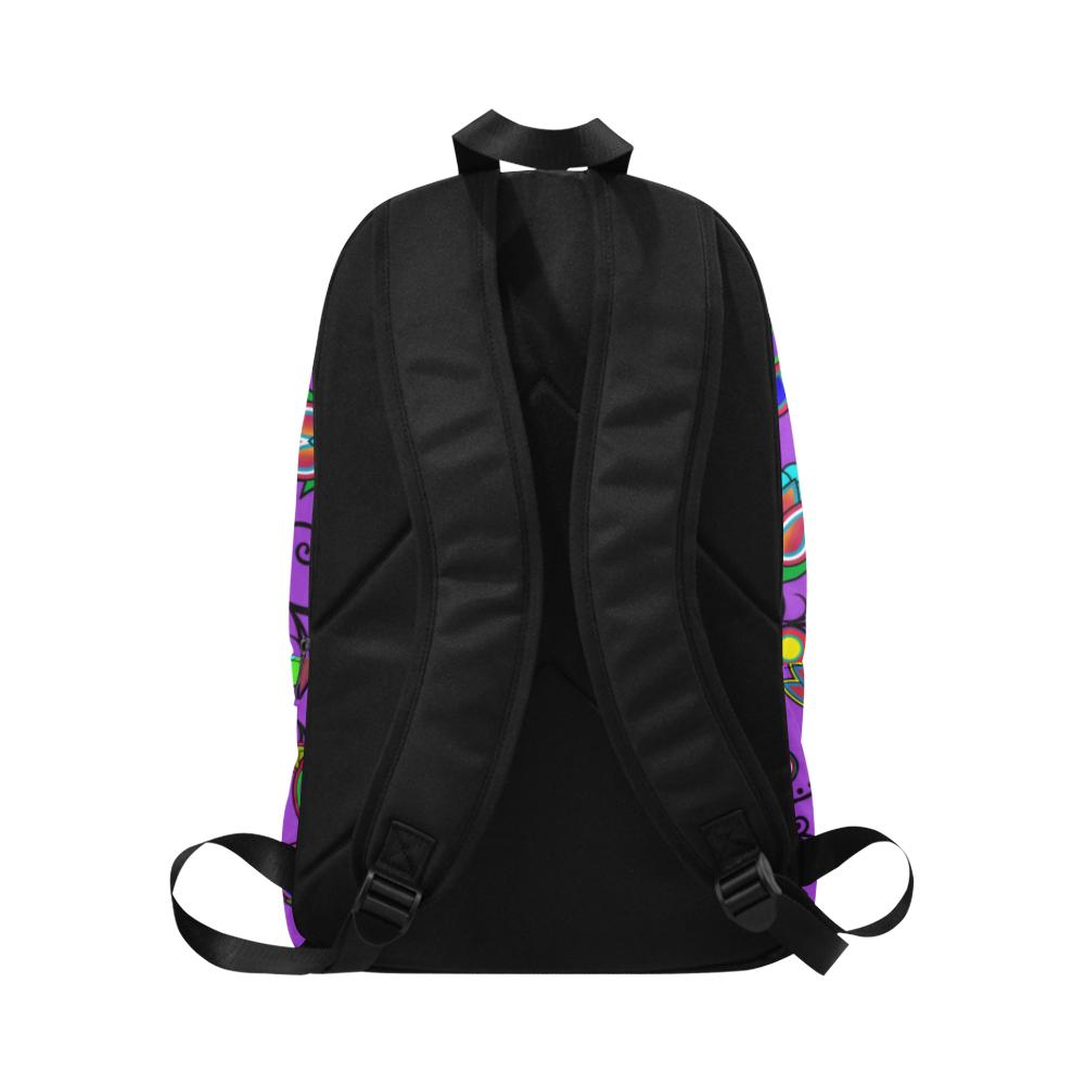 Indigenous Paisley Dark Orchid Fabric Backpack for Adult (Model 1659) Casual Backpack for Adult (1659) e-joyer