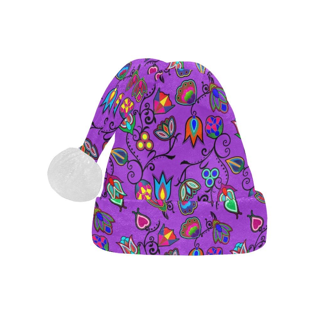 Indigenous Paisley Dark Orchid Santa Hat Santa Hat e-joyer
