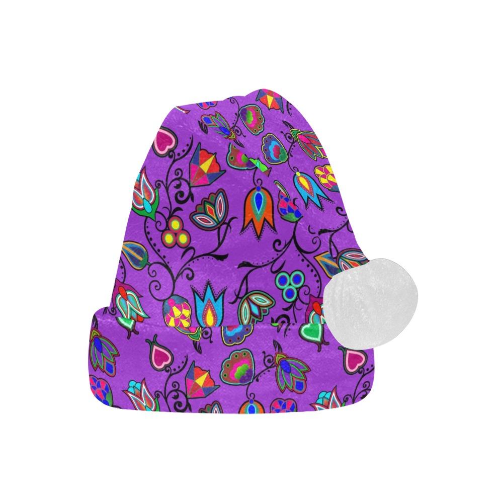 Indigenous Paisley Dark Orchid Santa Hat Santa Hat e-joyer